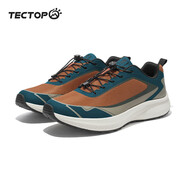 探拓（TECTOP）戶外跑步鞋男運動鞋耐磨徒步休閑鞋 蒼綠色/堅果棕 43