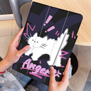 羽樂(lè )梵適用vivo Pad5 Pro磁吸搭扣保護套3pro平板電腦13英寸三折旋轉一加Pro可愛(ài)全包邊vivoSE防摔保護殼 炸毛貓咪【旋轉搭扣】配鋼化膜 vivo Pad5 Pro