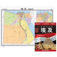 埃及地圖掛圖 折疊圖（折掛兩用  中外文對(duì)照 大字易讀 865mm*1170mm)世界熱點(diǎn)國(guó)家地圖