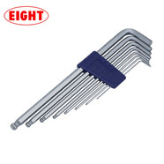 EIGHT日本原裝進(jìn)口百利內六角扳手套裝加長(cháng)6角匙螺絲刀六方六棱工具 公制鉆石頭8件套特長(cháng)型TLS-8