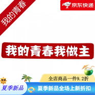 頓巴縱隊戰(zhàn)術橡膠魔術貼臂章時尚個性皮標 我的青春我做主(紅底白字)_2.5*13_CM