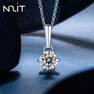 N2itS925銀D色一克拉莫桑鉆圓舞曲戒指女士情人節禮物送女友 六爪約1克拉項鏈