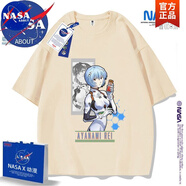 NASA ABOUT動漫聯(lián)名EVA男女夏綾波麗純棉明日香痛衣短袖新世紀(jì)福音戰(zhàn)士 杏色-EVA-SH396-- 2XL (重磅純棉)