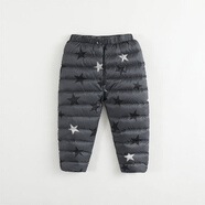 馬克珍妮秋冬裝女童男童褲子兒童超輕羽絨褲內膽 嬰兒寶寶羽絨褲82935 黑夜星星 73 18M