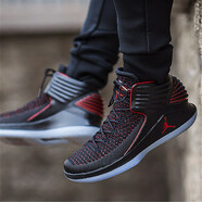 耐克（NIKE）男鞋新款 AIR JORDAN AJ32 喬32黑紅高幫運動籃球鞋戰(zhàn)靴 AH3348-AA1253-001 41