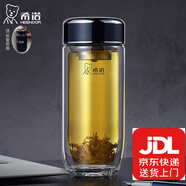 希諾（HEENOOR） 雙層玻璃杯抗菌鵝蛋泡茶杯隔熱男女士高檔車載水杯杯子免費(fèi)刻字 1926紫羅蘭抗菌送杯套370毫升