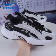 鴻星爾克（ERKE）跑步鞋運(yùn)動(dòng)飛織鞋情侶款青少年網(wǎng)面透氣時(shí)尚休閑舒適拼色慢跑鞋 正黑/正白（005女款） 36