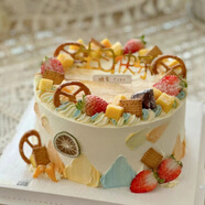 新鮮水果夾心生日蛋糕同城免費(fèi)配送上門男士女士?jī)和先?夏日特價(jià)款 12寸動(dòng)物奶油