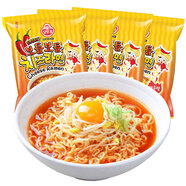 不倒翁 芝士拉面韓國進(jìn)口芝士面起司泡面方便面韓式奶酪湯面 辣味芝士拉面111g*4袋