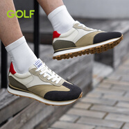GOLF/高爾夫男士休閑鞋酷炫拼色阿甘鞋發(fā)泡橡膠底系帶男鞋GM13523362 卡其+深灰 41