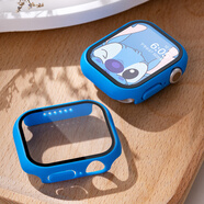 崎貓AppleWatch S9保護(hù)殼S8蘋(píng)果iWatch8保護(hù)膜ultra手表表殼9鋼化膜S7表帶7一體全包SE表套S6創(chuàng)意保護(hù) 鉆石藍(lán) 適用:iwatchS9/S8/S7【41mm】