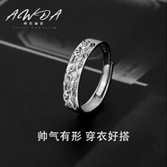 AWDA招財(cái)貔貅情侶對(duì)戒S925純銀戒指男招財(cái)轉(zhuǎn)運(yùn)指環(huán)送男友女友周年紀(jì)念 情侶一對(duì)【送證書+精美禮盒】 開口可調(diào)節(jié)