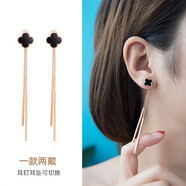奇美拉（CHIMERA） 一款兩戴銀針個(gè)性黑天鵝甜美愛心流蘇耳環(huán)超仙耳線氣質(zhì)百搭耳釘 玫瑰金色
