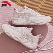 安踏（ANTA）女鞋綿綿彈運動鞋女牛奶糖輕便跳繩鞋健身跑步鞋 -3藕灰/膚粉色 37.5
