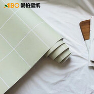 愛柏（AIBO）防水防潮自粘墻紙北歐黑白格臥室溫馨翻新貼紙餐廳裝飾壁紙 淺綠LDCZ503 0.6cm*5m