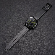 時(shí)仕（SEURE）適用華為手表表帶男女Watch4pro華為GT5榮耀magic保時(shí)捷真皮表帶 22mm黑色黑扣【新款真皮】