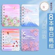 學(xué)得樂(lè ) 可愛(ài)卡通線(xiàn)圈小本子小學(xué)生便攜口袋本記作業(yè)記事螺旋線(xiàn)圈本班級課堂獎勵學(xué)生小獎品迷你橫線(xiàn)本子 8本橫線(xiàn)線(xiàn)圈-春日桃繪
