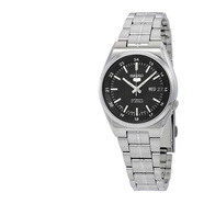 精工（SEIKO）5號系列手表 自動(dòng)機械小表盤(pán)男表 背透表底 商務(wù)防水夜光腕表 SNK567J1【黑盤(pán)】