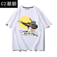 C2潮朝黑暗之魂太陽(yáng)騎士游戲周邊短袖t恤索拉爾贊美太陽(yáng)純棉圓領(lǐng)衣服男 白色4 110 兒童碼35-40斤