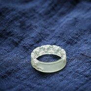 春龍 精美玉白玉貔貅戒指 和田玉扳指 男女款玉指環(huán)玉介子 鏤空深色 默認