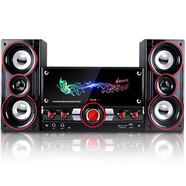 先科（SAST）電腦音響 2.1聲道藍牙低音炮 電競游戲音箱酷炫彩燈 木質(zhì)箱體K歌套裝 臺式筆記本通用 升級大喇叭酷炫彩燈板 標配