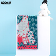 姆明（MOOMIN）花朵方巾 1條裝小毛巾雙面毛圈洗臉巾 家用柔軟純棉吸水精梳棉A類 1條裁縫方巾綠色-47-D1771065 50g