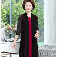 KAROND新品披風(fēng)女外搭女中老年女裝夏季網(wǎng)紗外搭中長款寬松大碼披肩外套媽媽裝開衫防曬衣