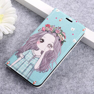 品怡 適用iphone12pro新款蘋(píng)果x手機殼11翻蓋魅藍x8皮套 遮眼 蠶絲紋對吸彩繪皮套 iphone 5