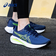 asics亞瑟士男鞋運動鞋秋季新款網(wǎng)面透氣緩沖跑步鞋戶外慢跑訓(xùn)練鞋子男 藍(lán)色/黃色（內(nèi)置GEL） 39.5