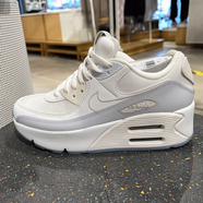 耐克（NIKE）跑步鞋女鞋AIR MAX 90 LV8雙層氣墊增高厚底減震休閑低幫運動(dòng)鞋 HF0782-100白藍/雙氣墊 38.5