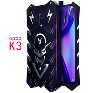 龍豈oppoA97手機(jī)殼金屬邊框OPPO a57保護(hù)套K9X全包a58防摔OPPOK7x定制A72男 OPPO K3-火神-黑色