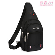 途尊（kingtrip）新款胸包男士包包單肩運動(dòng)包休閑斜跨包胸前斜背包潮小男包 大號黑色