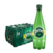 Perrier 法國(guó)進(jìn)口巴黎水（Perrier）充氣天然礦泉水含氣果味氣泡水飲料 【原味】500mL*24瓶
