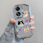 初黎適用oppoA1手機殼A15G活力版A1x5G新款PHS110oppoa1硅膠oppo套opa 電鍍奶油紋-銀色-ZC21可愛(ài)貓咪 OPPO A1 Pro