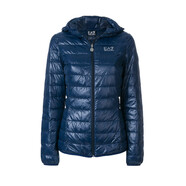 阿瑪尼（ARMANI）EA7奢侈品女裝冬季保暖連帽薄款羽絨服（貼體緊身-推薦買(mǎi)大一碼） 深藍色 M