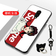 熙途【現(xiàn)貨】一加6T手機殼磨砂硅膠彩繪軟殼1+6t全包邊防摔保護套潮男女動漫路飛新款超薄散熱 一加6T【潮機女孩】 送全屏鋼化膜+指環(huán)扣+掛繩
