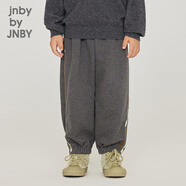 jnby by JNBY[江南布衣童裝]冬加絨長(cháng)褲保暖舒適休閑易打理男女童1NAE13190 071雜灰 100 cm