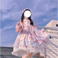唐努烏（Tang Nu wu）洛麗塔洋裝女olita連衣裙全套宮廷風(fēng)童公主裙子 粉色OP S