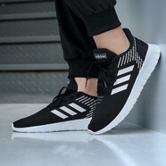阿迪達(dá)斯 （adidas）男鞋運(yùn)動(dòng)鞋 春季低幫黑武士經(jīng)典網(wǎng)面透氣休閑鞋輕便緩震跑步鞋 F36331/黑白 44.5 (275mm)