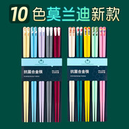 CTRLEND筷子分餐筷家用合金筷子國潮一人一筷防滑耐高溫易清洗 新款10雙分餐筷