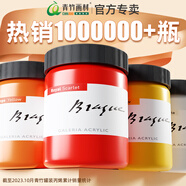 青竹畫材青竹丙烯顏料100ml黑色套裝墻繪美術(shù)生專用無(wú)毒油畫室內(nèi)外防水防曬不掉色白色批發(fā)金色手繪diy材料