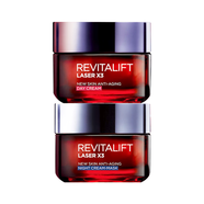 歐萊雅（LOREAL）法國(guó)歐萊雅面霜光學(xué)嫩膚彈力撫痕日晚霜50ml 日霜+晚霜