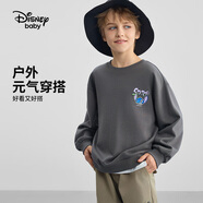 迪士尼（Disney）童裝男女童兒童衛(wèi)衣2025年春秋新款上衣寶寶套頭T恤唐老鴨衣服 煙灰 120