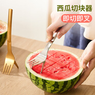 賈思德水果叉子餐具套裝304不銹鋼小叉子家用水果簽果插創(chuàng)意餐具甜品叉 304不銹鋼銀色西瓜叉