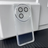 麥阿蜜 適用Realme 真我13 Pro+手機殼真我13 Pro+保護套RMX3920全包防摔自帶鏡頭膜半透明膚感手機殼 透白色 真我13 Pro+ 魅眼系列自帶鏡頭膜膚感手機殼