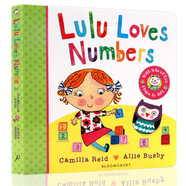 英文原版 露露lulu系列Loves Numbers 露露愛(ài)數(shù)字 認(rèn)知讀物幼兒?jiǎn)⒚蓤D畫讀物 親子互動(dòng)學(xué)習(xí)紙板翻翻書0-6歲  小學(xué)教輔