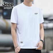 JEEP SPIRIT吉普短袖男士夏季高端重磅純棉圓領(lǐng)打底衫商務(wù)休閑透氣寬松T恤男