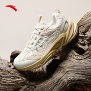 安踏（ANTA）探界2丨抓地防滑戶(hù)外徒步鞋男新款耐磨減震登山運動(dòng)跑步鞋子 【加絨】象牙白/泥沙灰-5 39