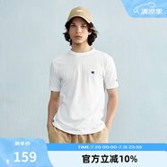 Champion冠軍情侶純棉短袖T恤春夏新款男刺繡小C美式潮牌上衣 白色  XL