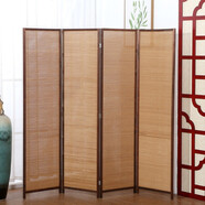 歐美人屏風(fēng)實(shí)木竹簾隔斷移動(dòng)玄關(guān)折屏客廳臥室辦公室酒店隔斷 4扇起拍 咖色邊框 1.8米高*0.5米寬 一扇價(jià)格
